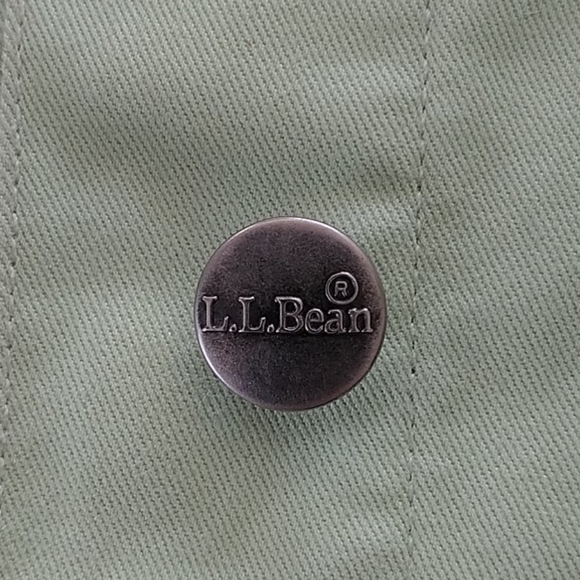 L.L.Bean Light Green Jean Jacket M - Picture 9 of 10